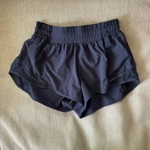 Black Lululemon Hotty Hot Shorts
